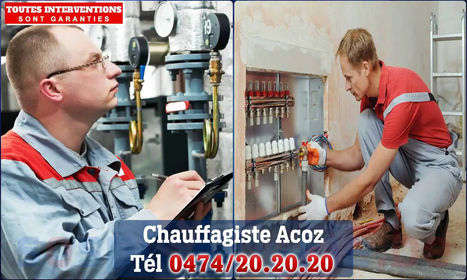 Chauffagiste agréé à Acoz 6280