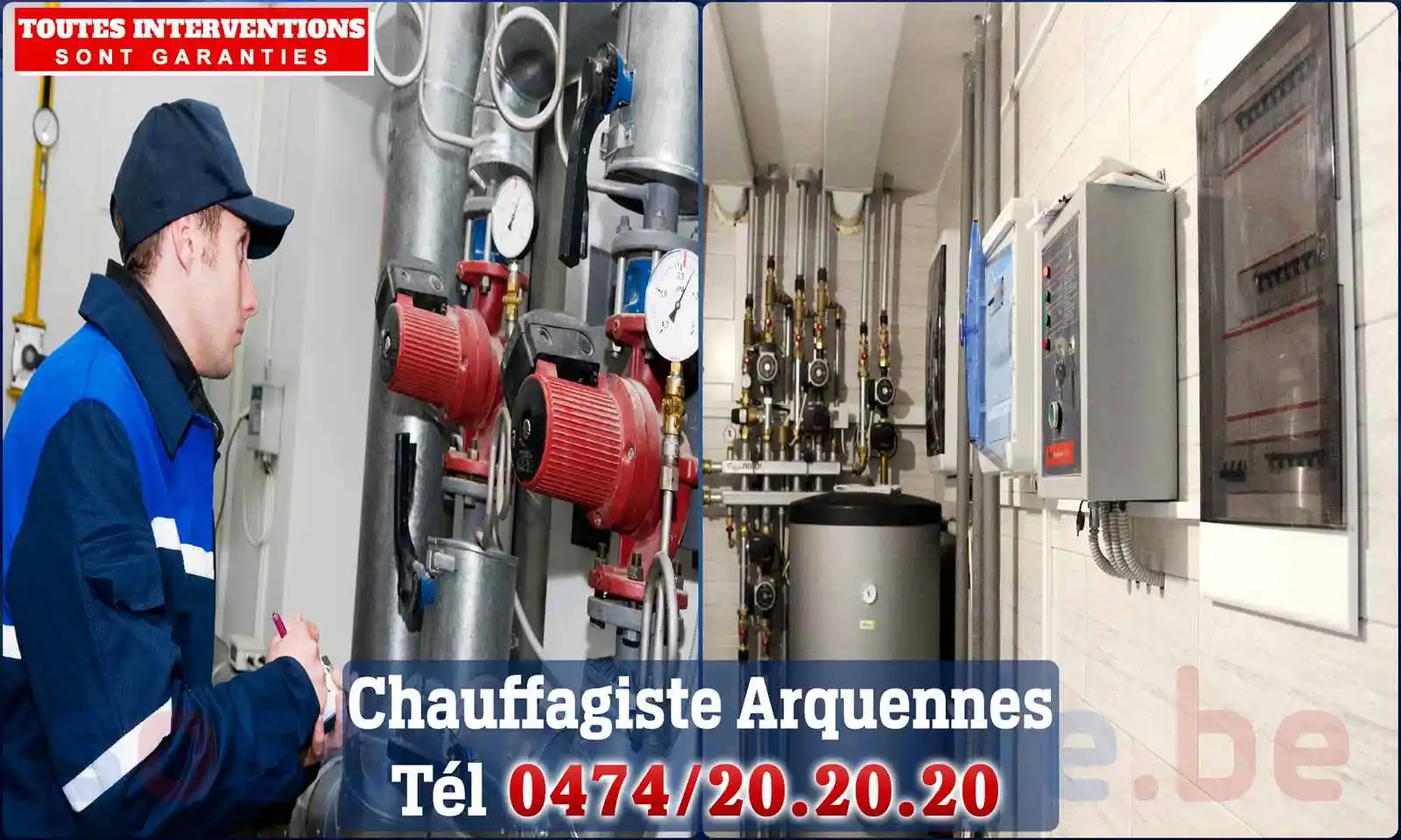 Chauffagiste agréé à Arquennes 7181