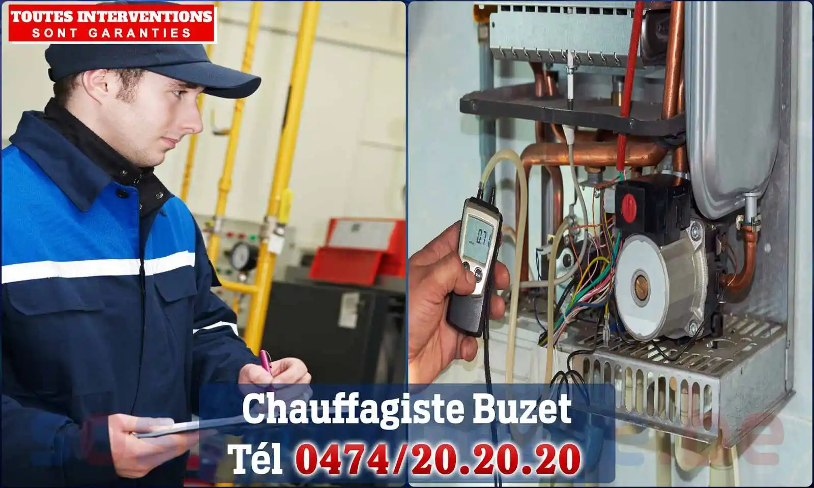 Chauffagiste agréé à Buzet 6230