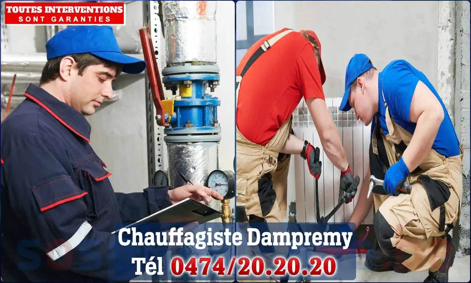 Chauffagiste agréé à Dampremy 6020