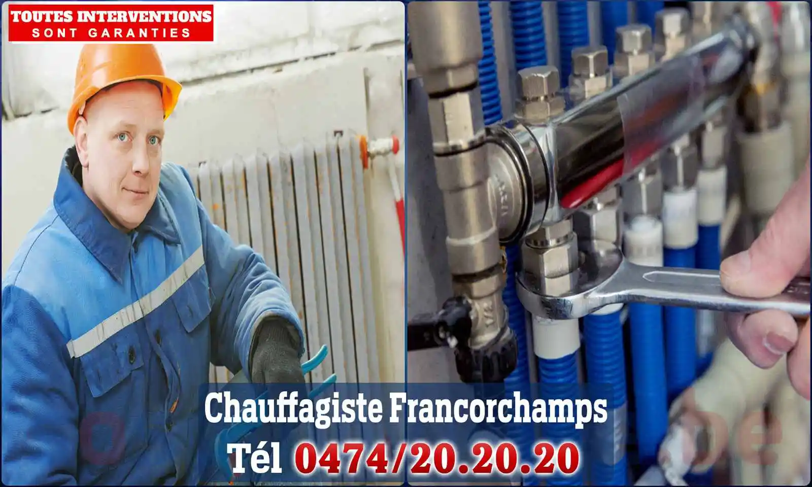 Chauffagiste agréé à Francorchamps 4970