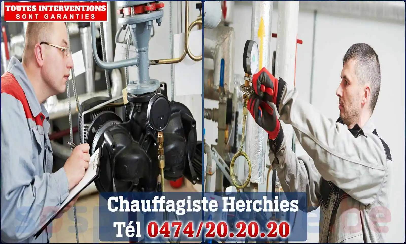 Chauffagiste agréé à Herchies 7050