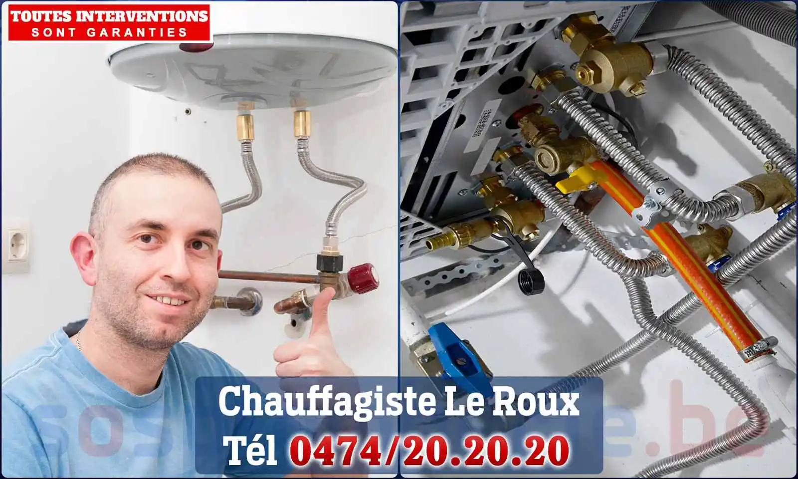 Chauffagiste agréé à Le Roux 5070