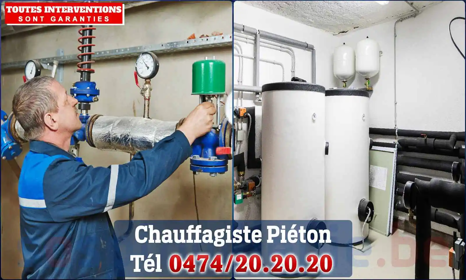 Chauffagiste agréé à Piéton 7160
