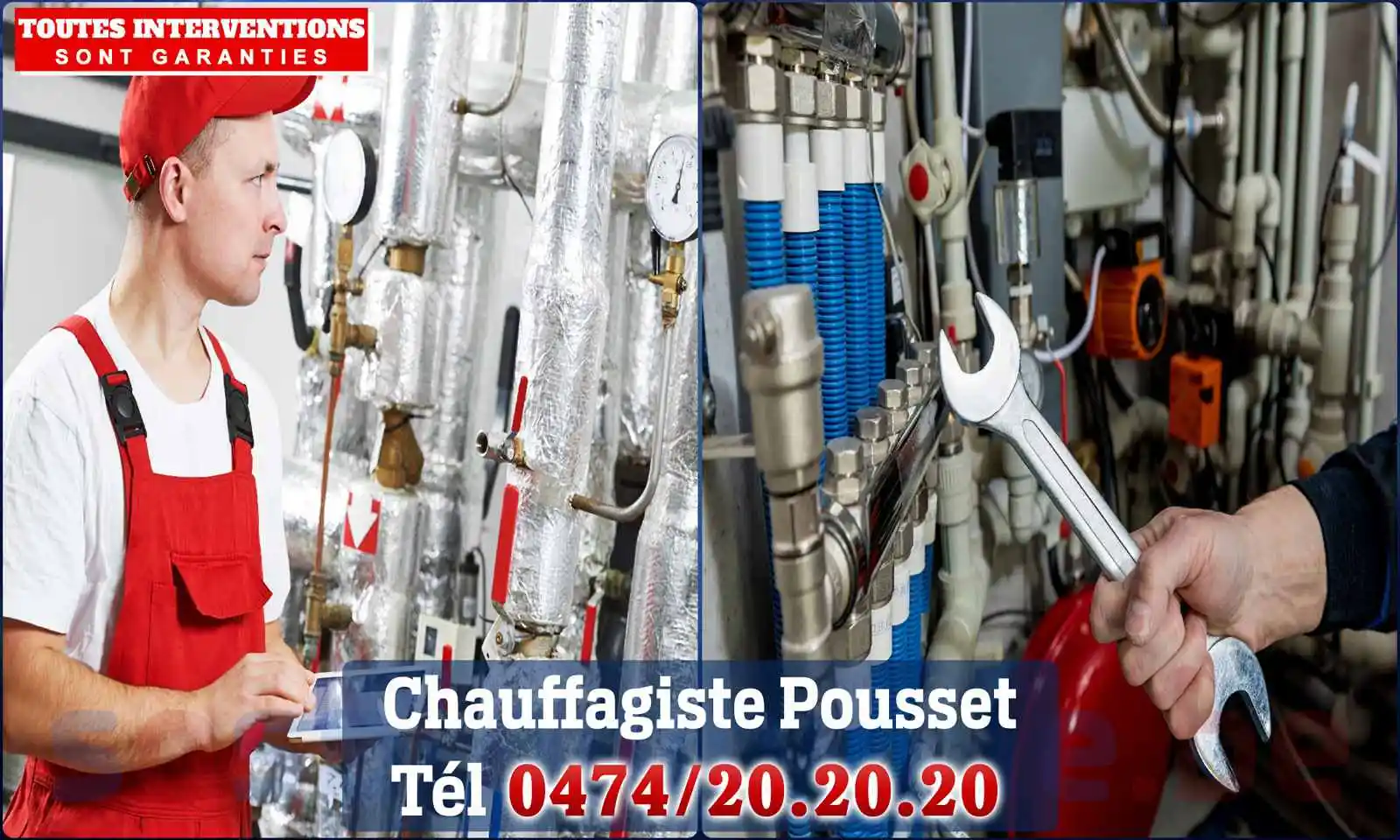 Chauffagiste agréé à Pousset 4350