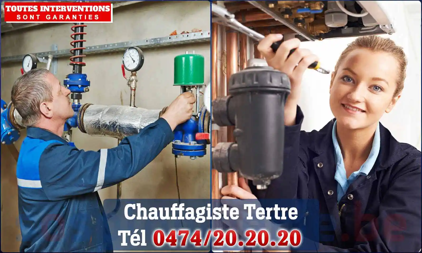 Chauffagiste agréé à Tertre 7333