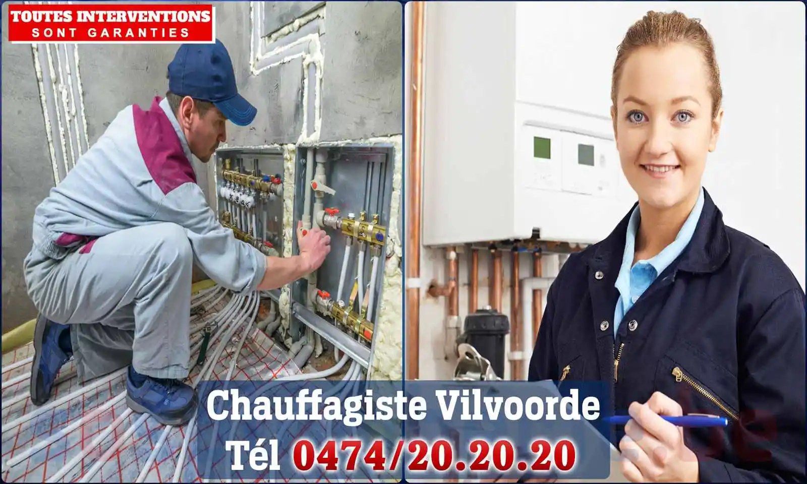 Chauffagiste agréé à Vilvoorde 1800