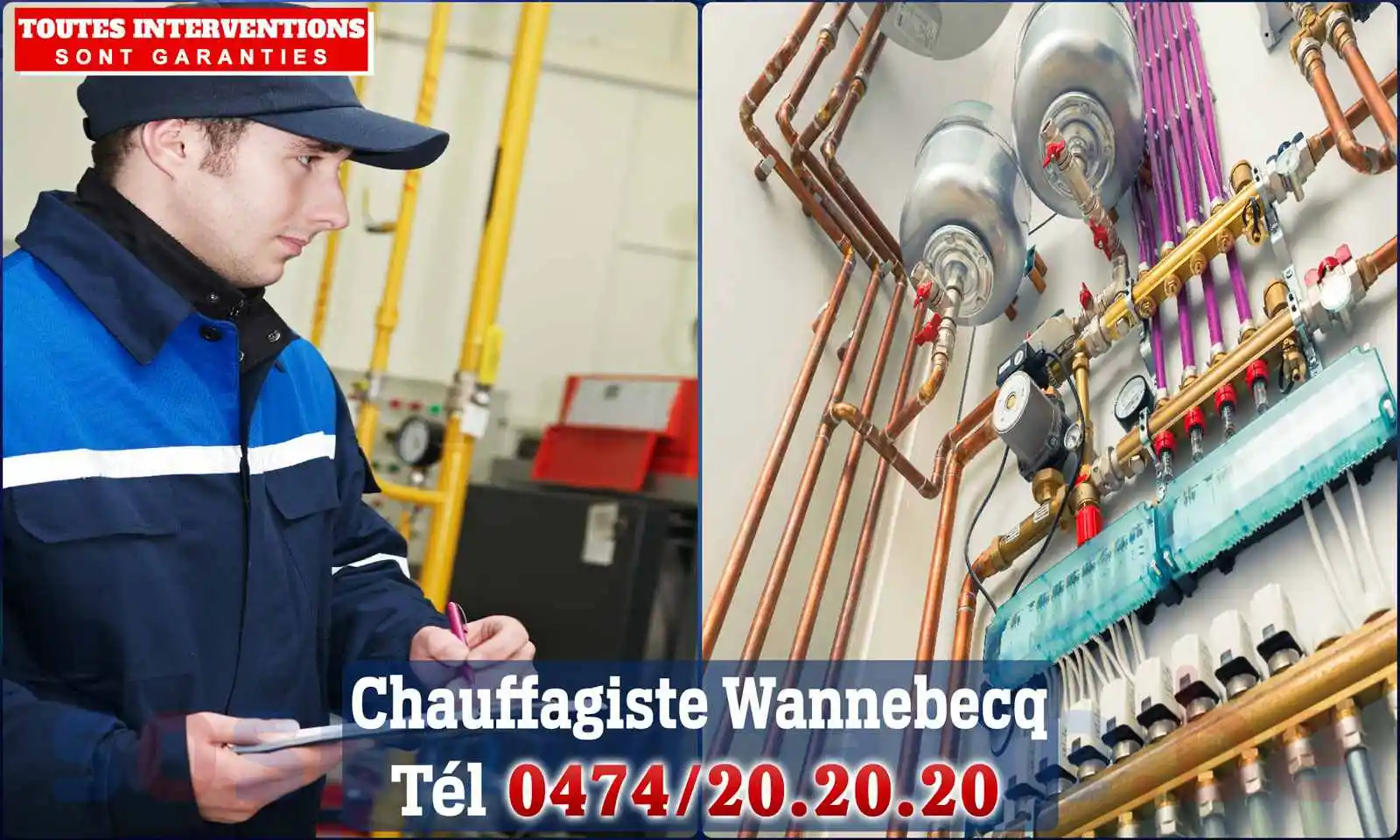 Chauffagiste agréé à Wannebecq 7861