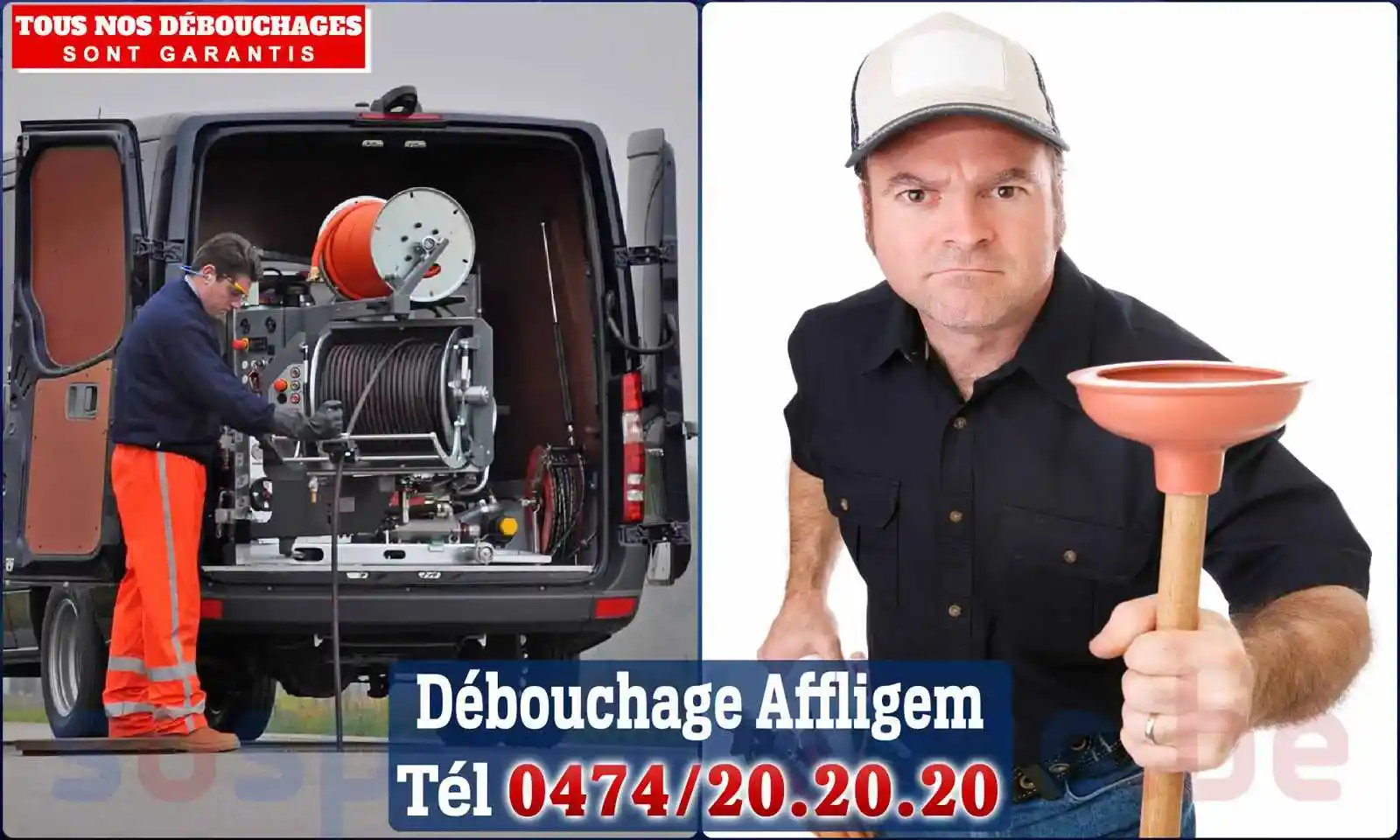 Débouchage canalisation Affligem - SOS Plomberie