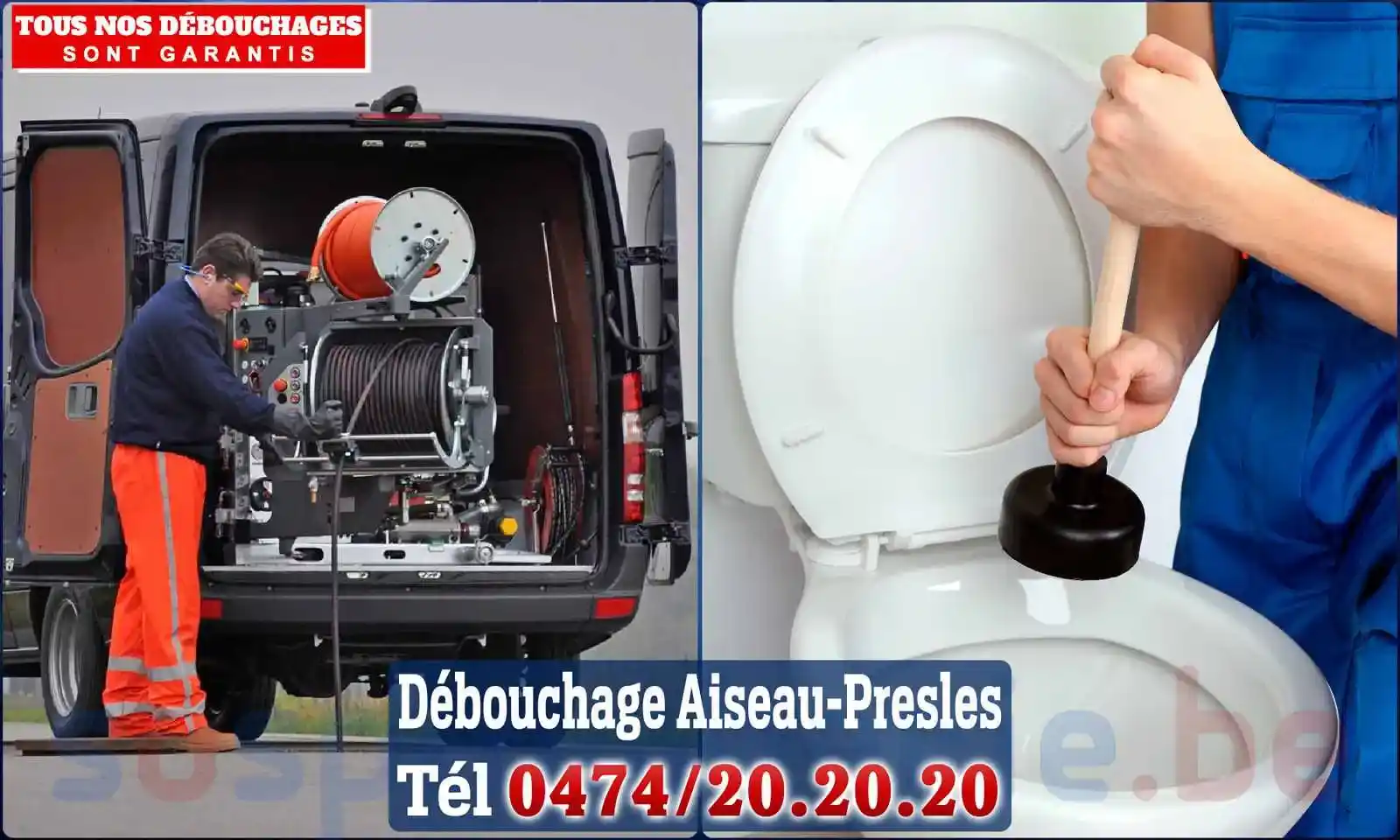 Débouchage canalisation Aiseau-Presles - SOS Plomberie