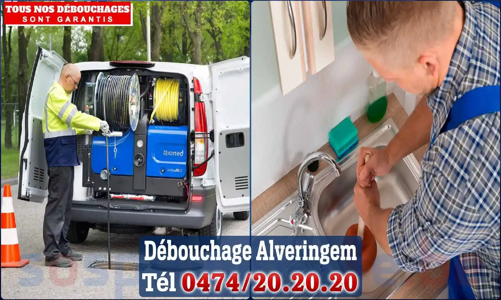 Débouchage canalisation Alveringem - SOS Plomberie