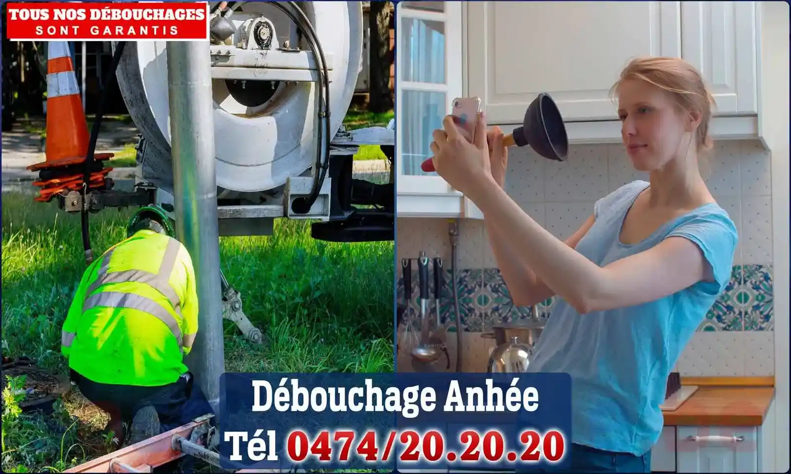 Débouchage canalisation Anhée - SOS Plomberie