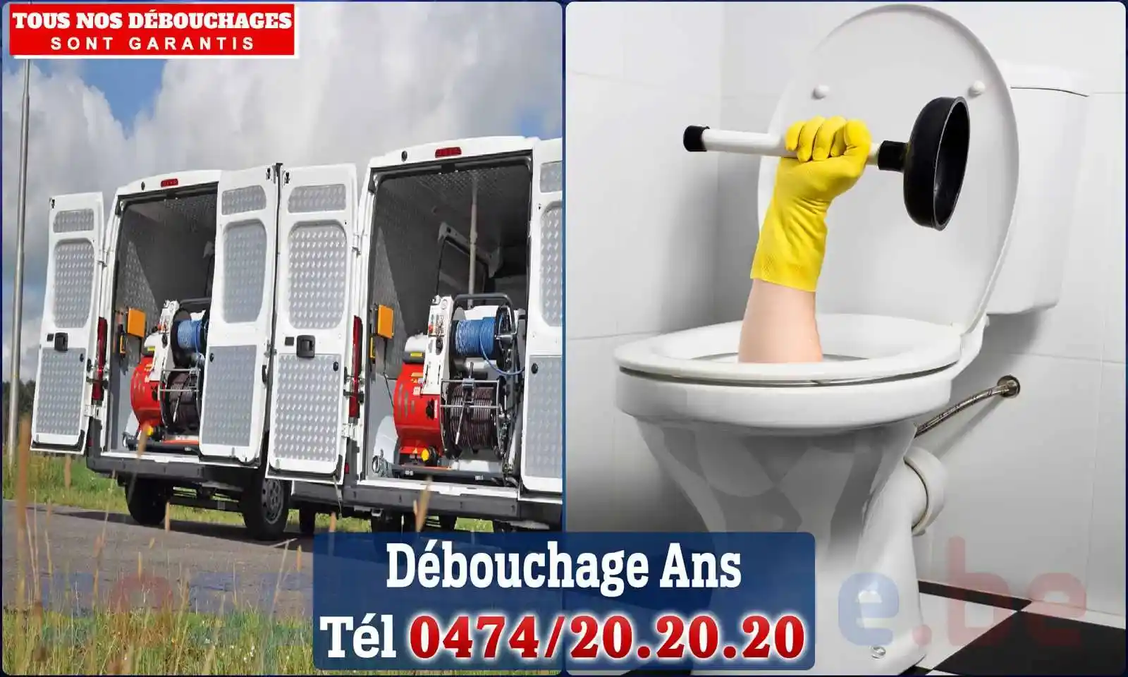 Débouchage canalisation Ans - SOS Plomberie