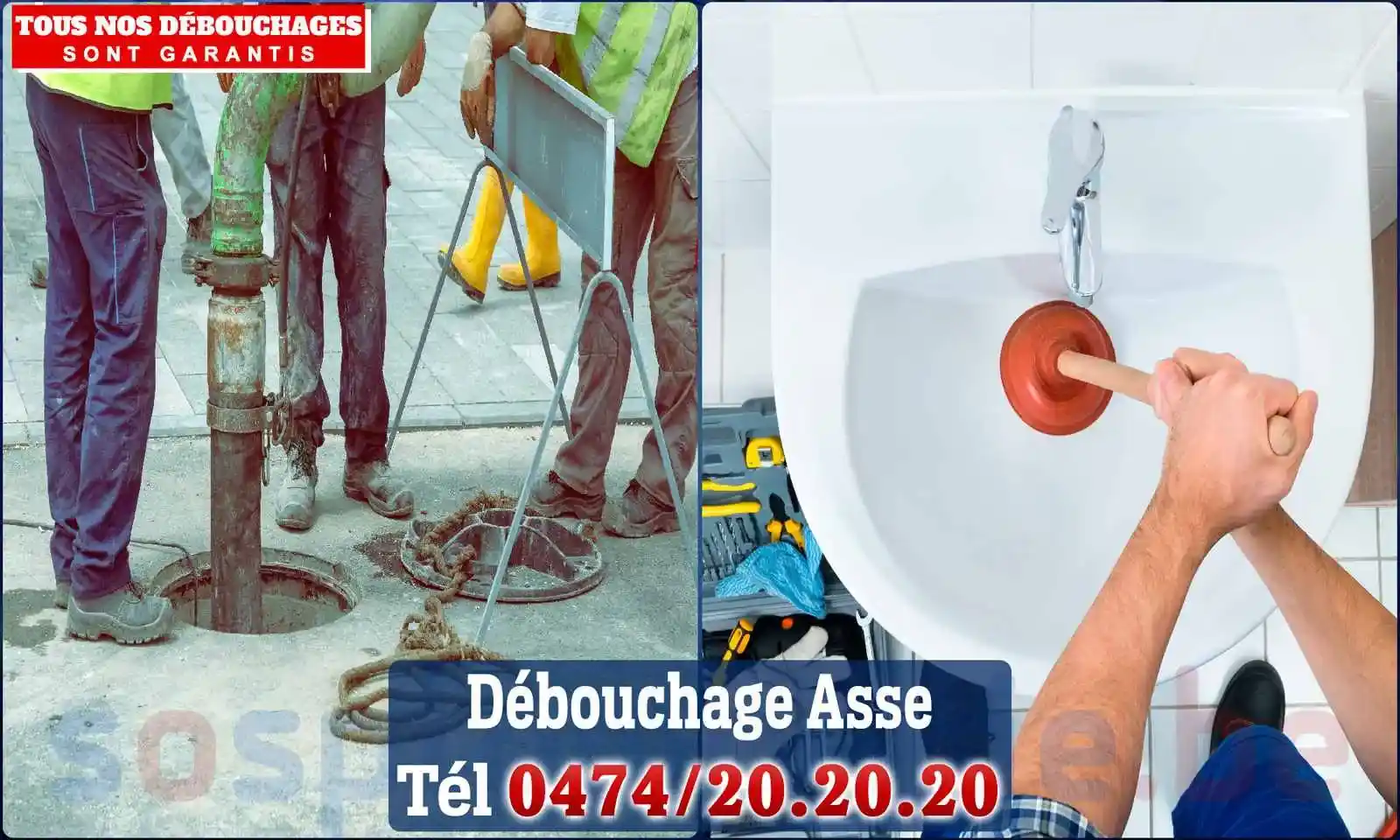 Débouchage canalisation Asse - SOS Plomberie