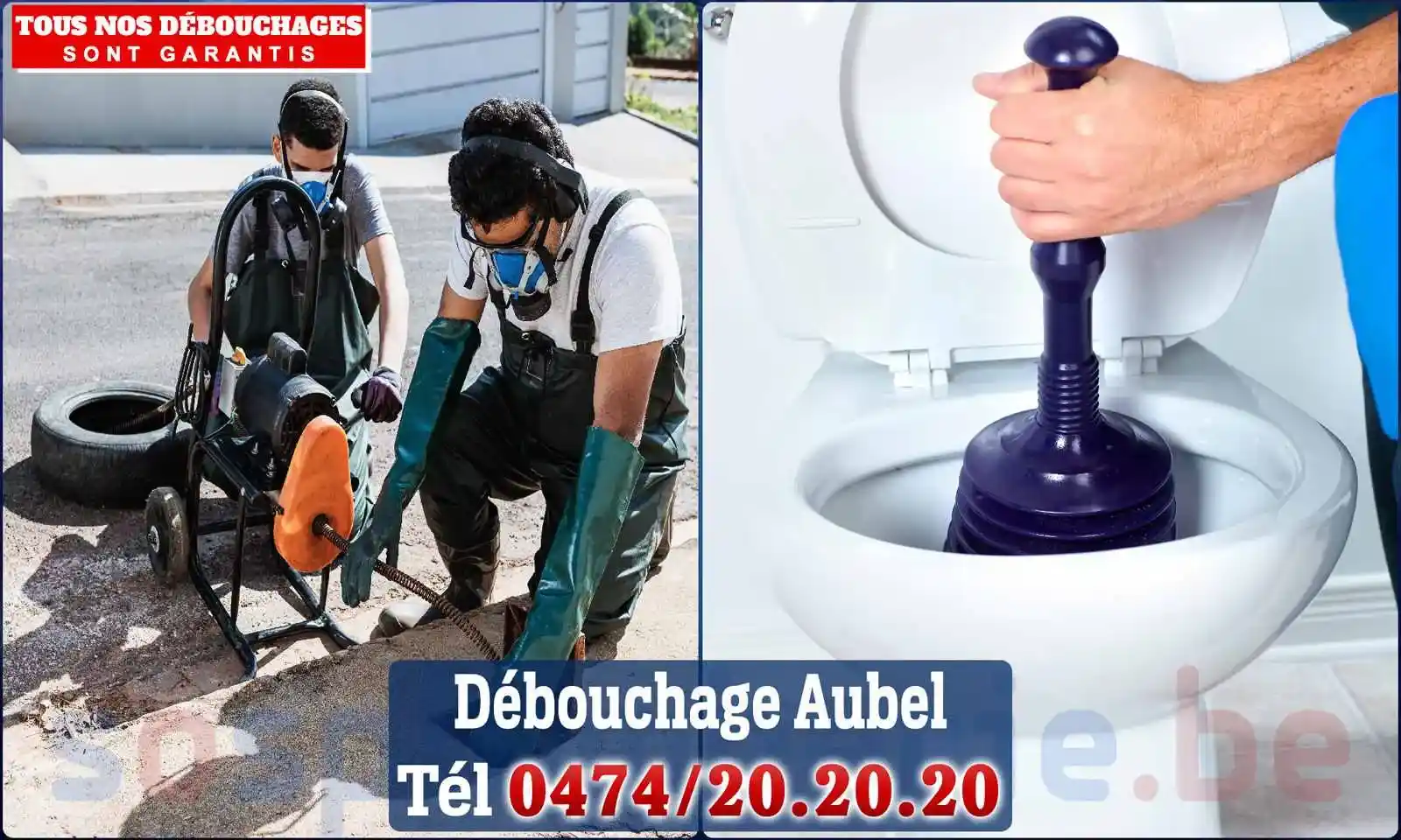 Débouchage canalisation Aubel - SOS Plomberie