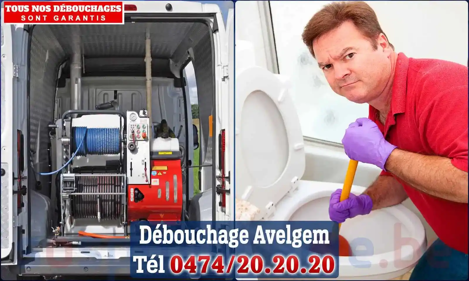 Débouchage canalisation Avelgem - SOS Plomberie