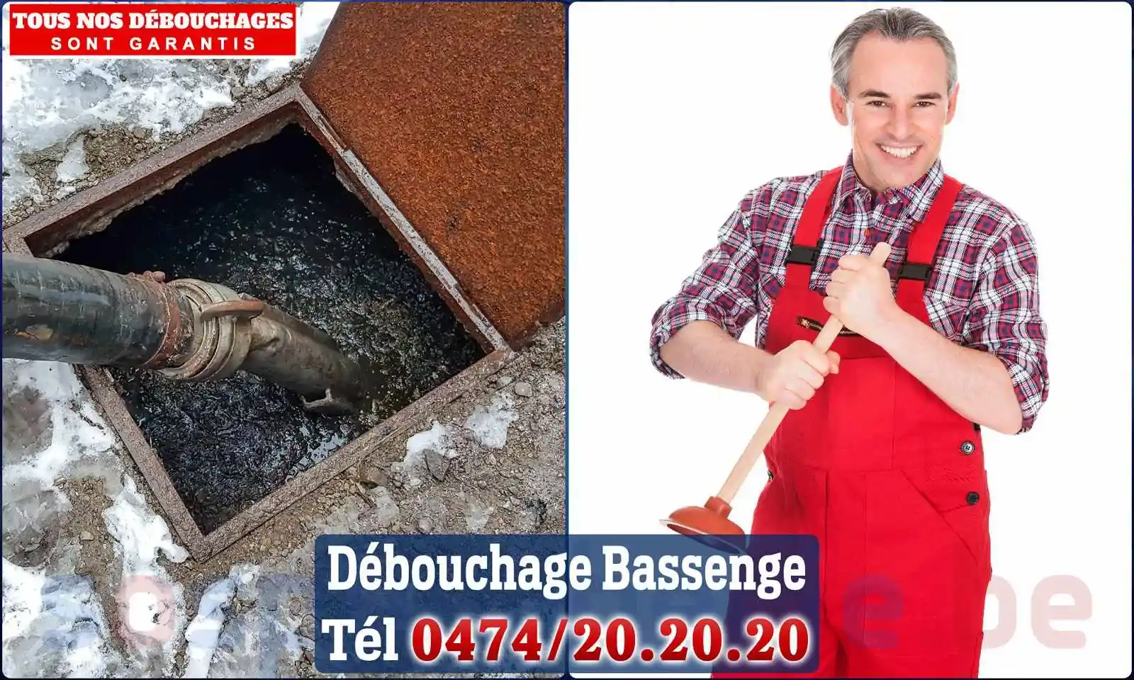 Débouchage canalisation Bassenge - SOS Plomberie