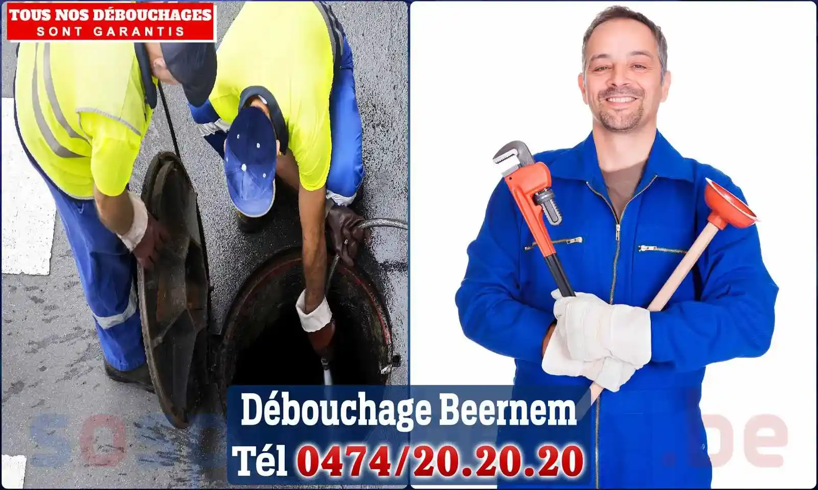 Débouchage canalisation Beernem - SOS Plomberie