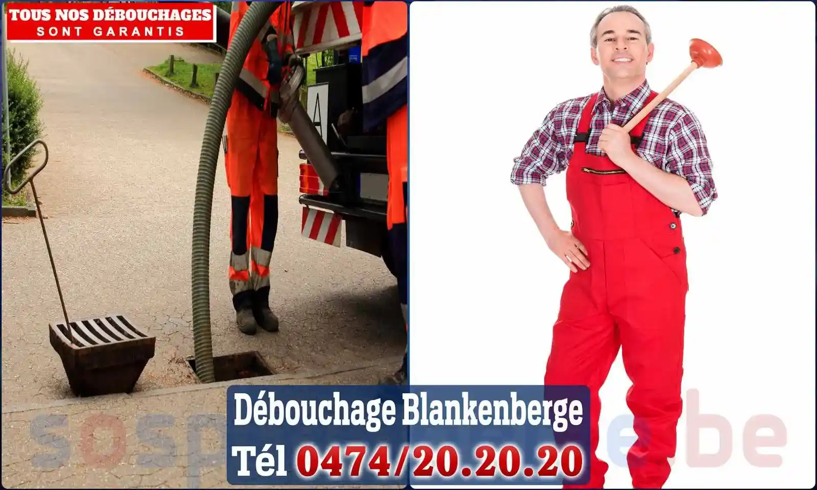 Débouchage canalisation Blankenberge - SOS Plomberie