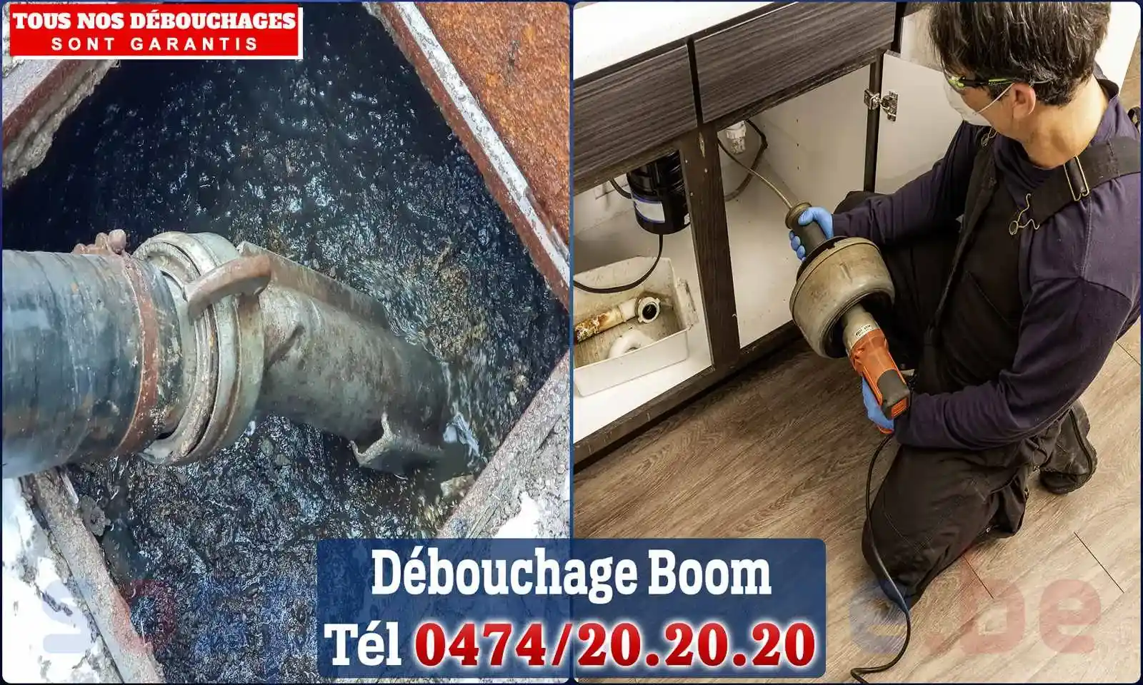 Débouchage canalisation Boom - SOS Plomberie