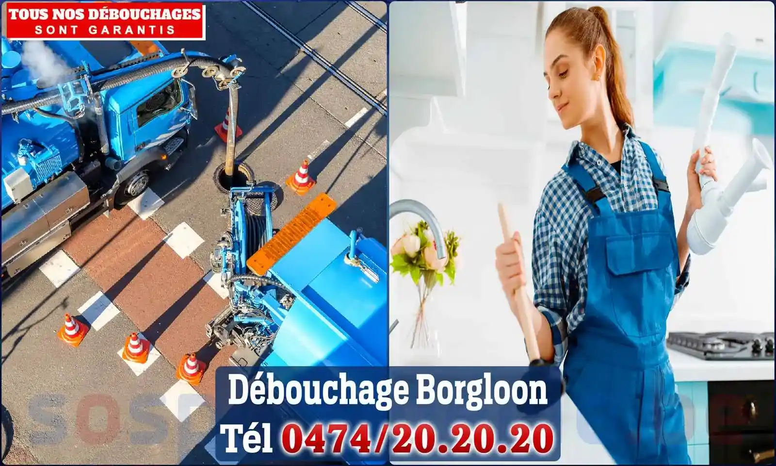 Débouchage canalisation Borgloon - SOS Plomberie