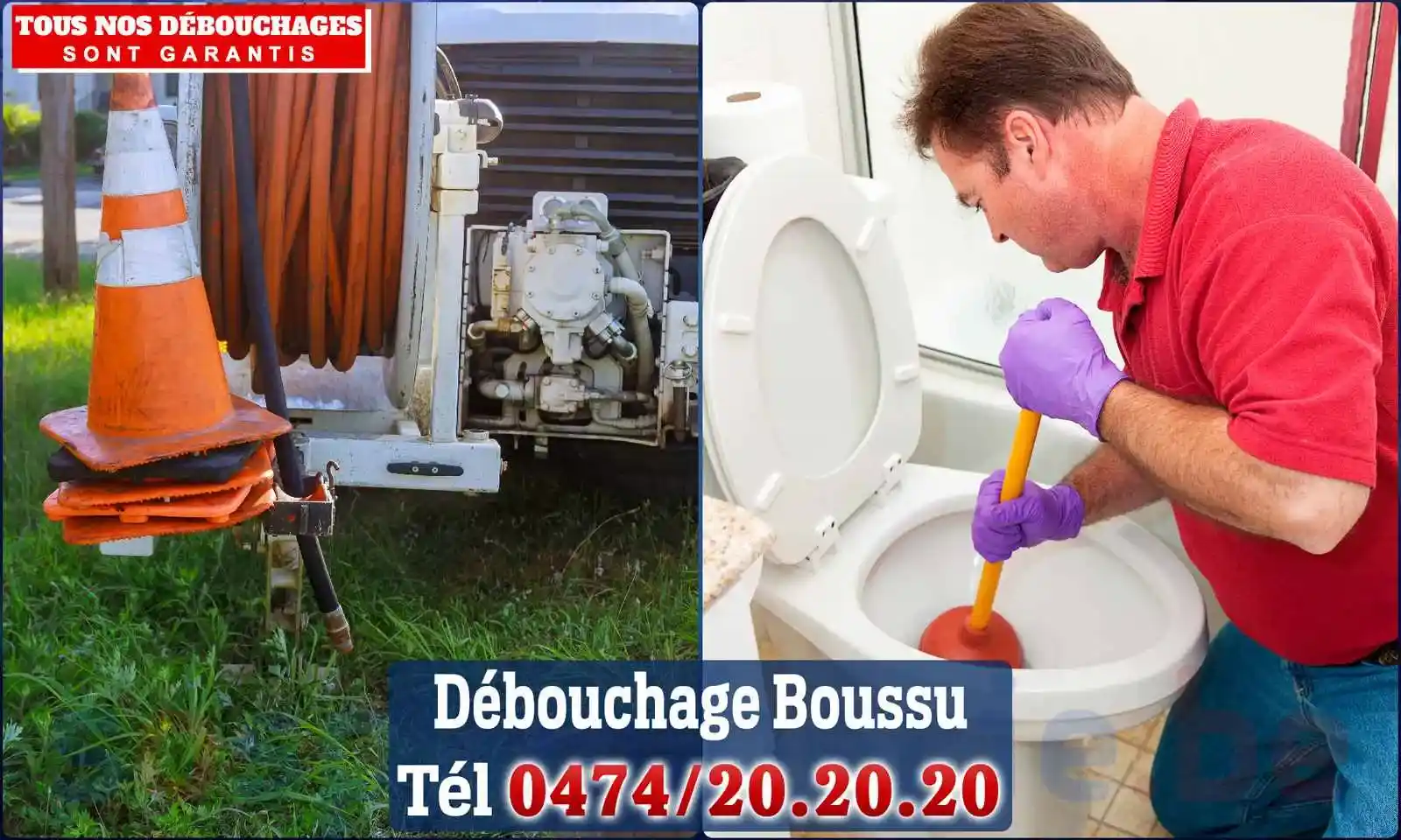 Débouchage canalisation Boussu - SOS Plomberie