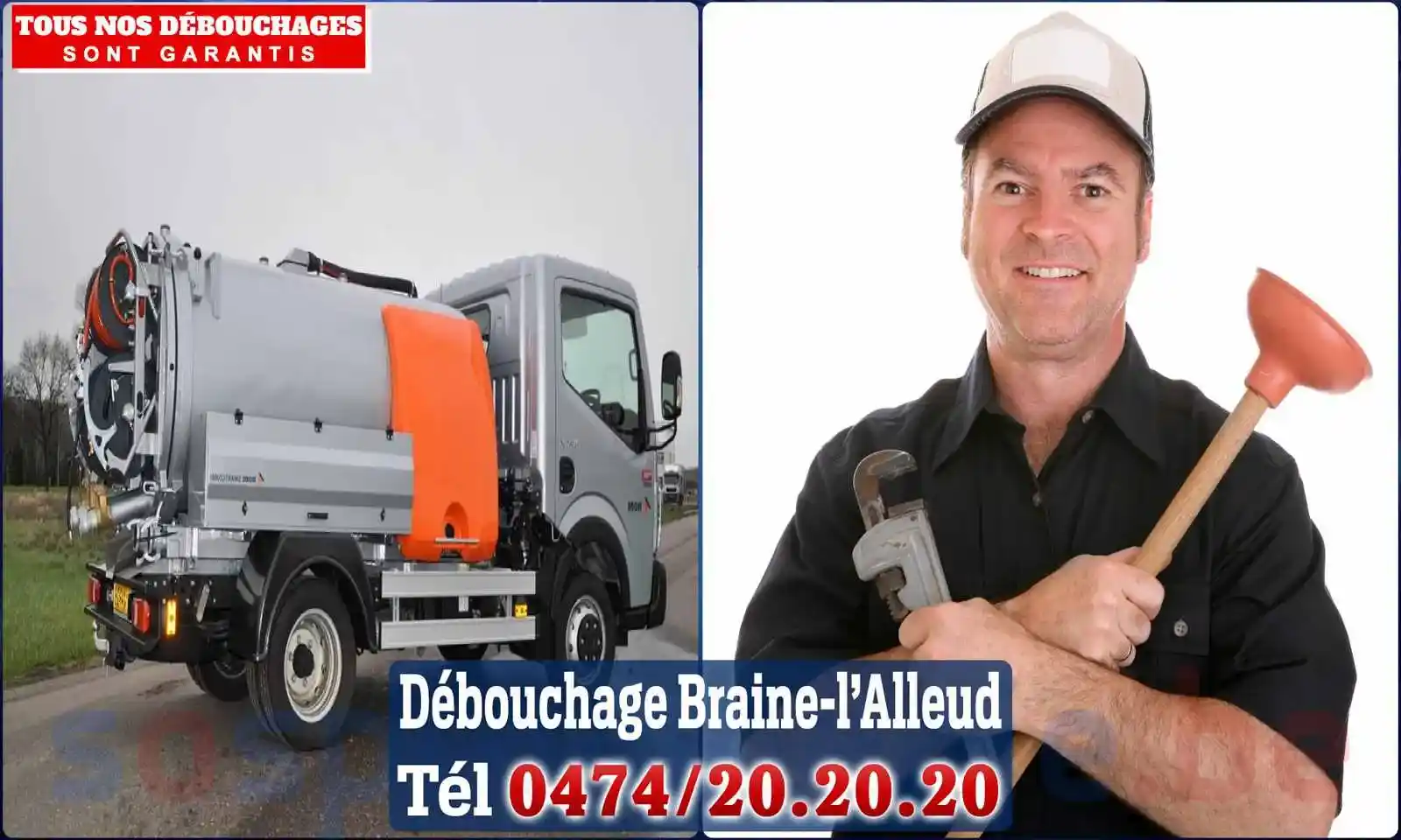 Débouchage canalisation Braine-l'Alleud - SOS Plomberie