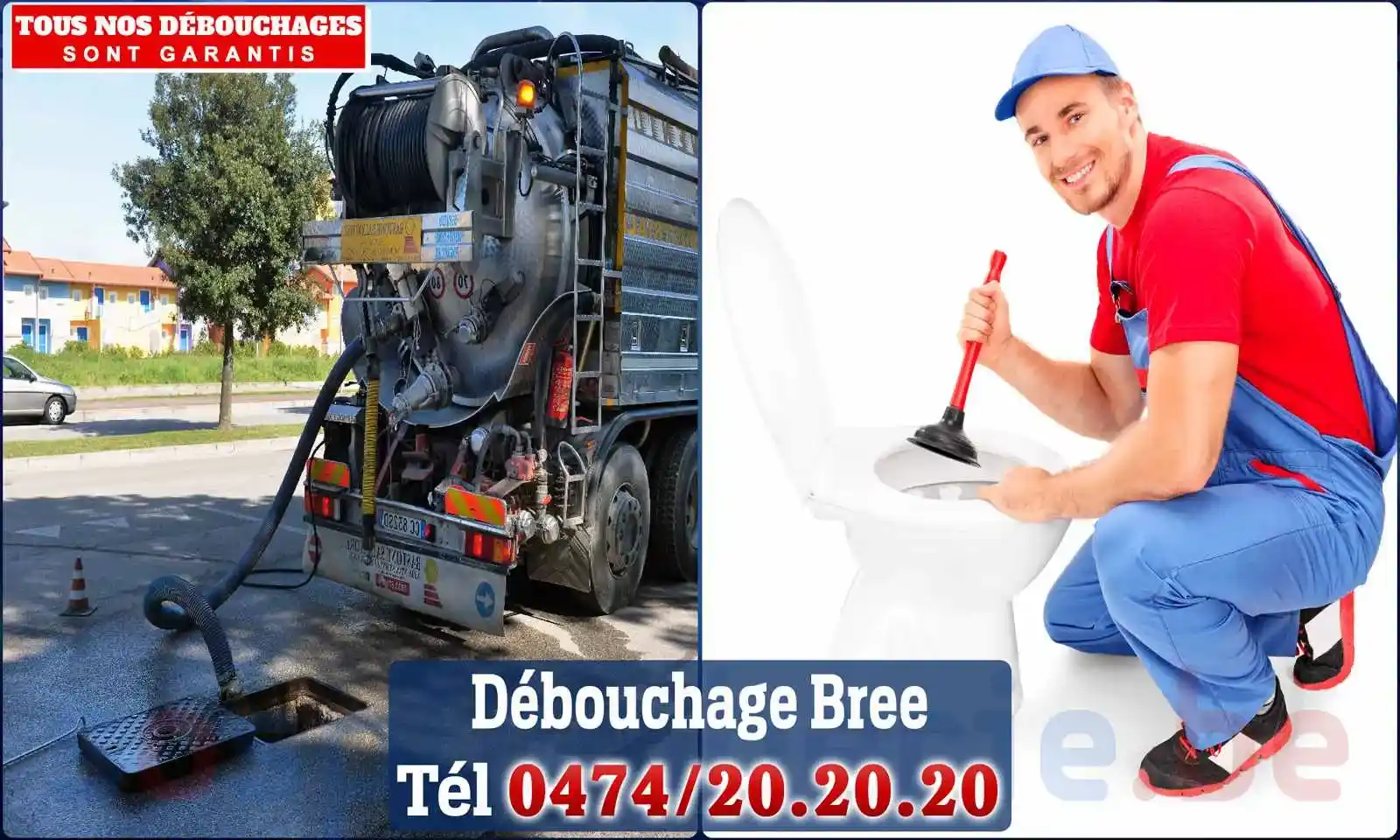 Débouchage canalisation Bree - SOS Plomberie