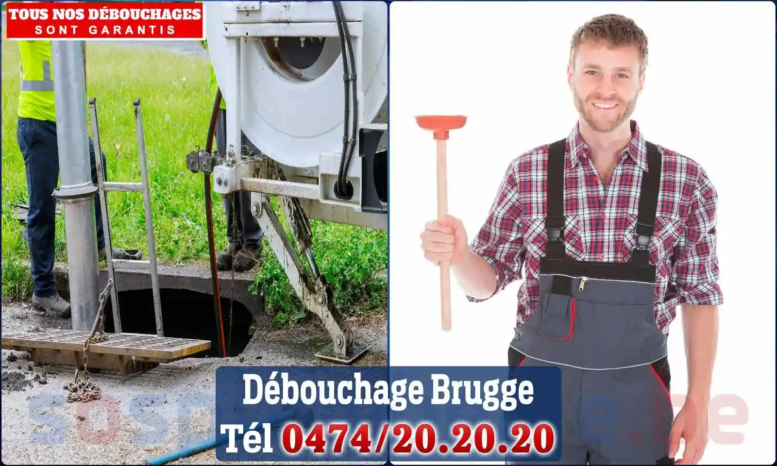 Débouchage canalisation Brugge - SOS Plomberie