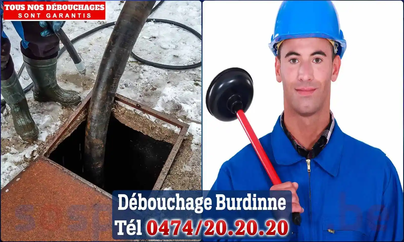 Débouchage canalisation Burdinne - SOS Plomberie