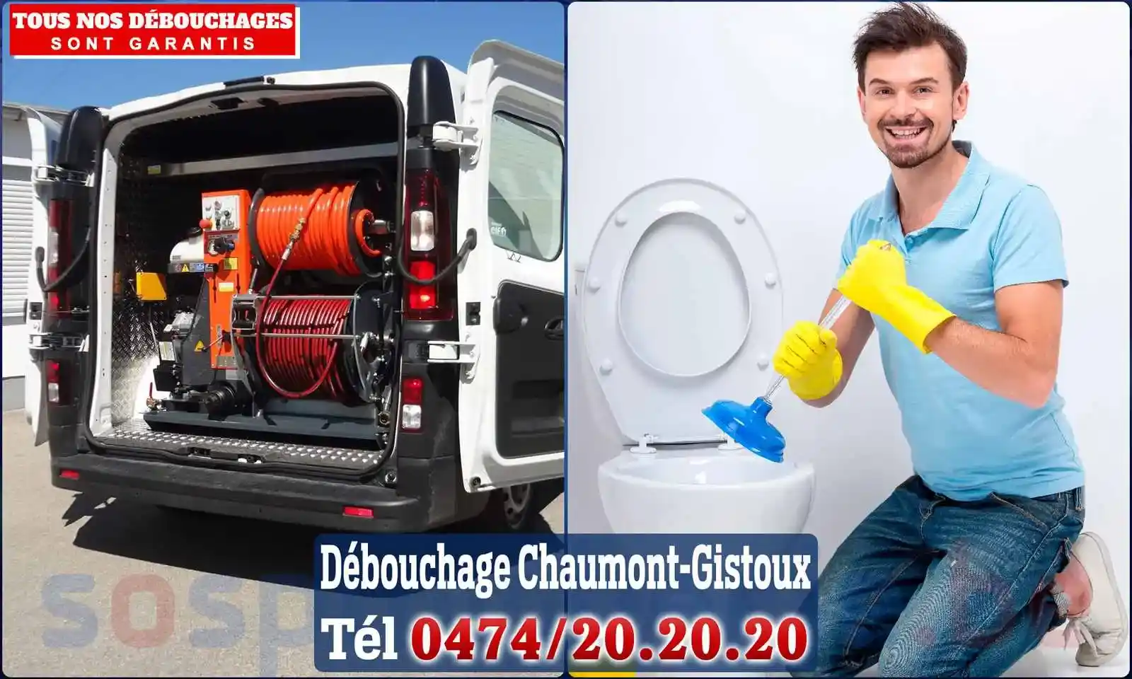 Débouchage canalisation Chaumont-Gistoux - SOS Plomberie