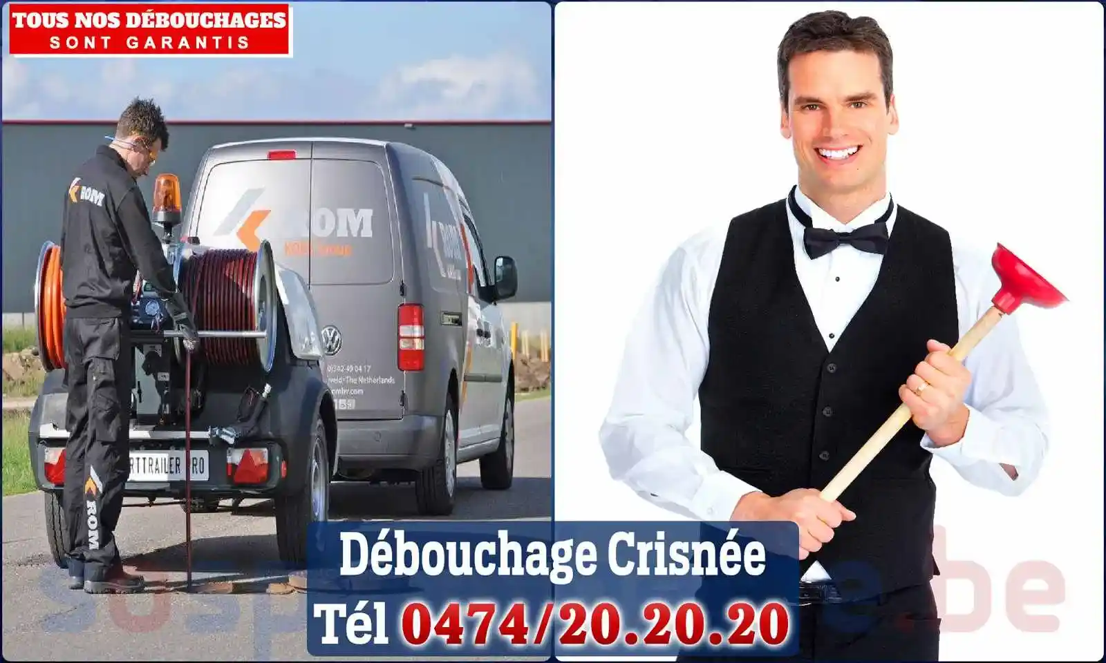 Débouchage canalisation Crisnée - SOS Plomberie