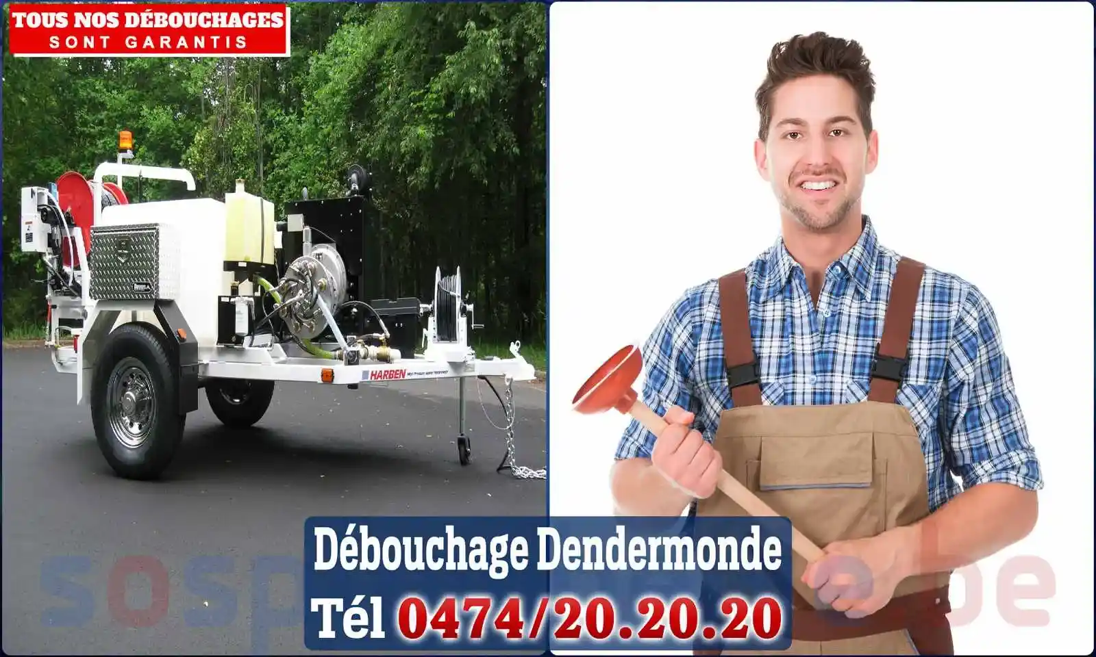 Débouchage canalisation Termonde (Dendermonde) - SOS Plomberie