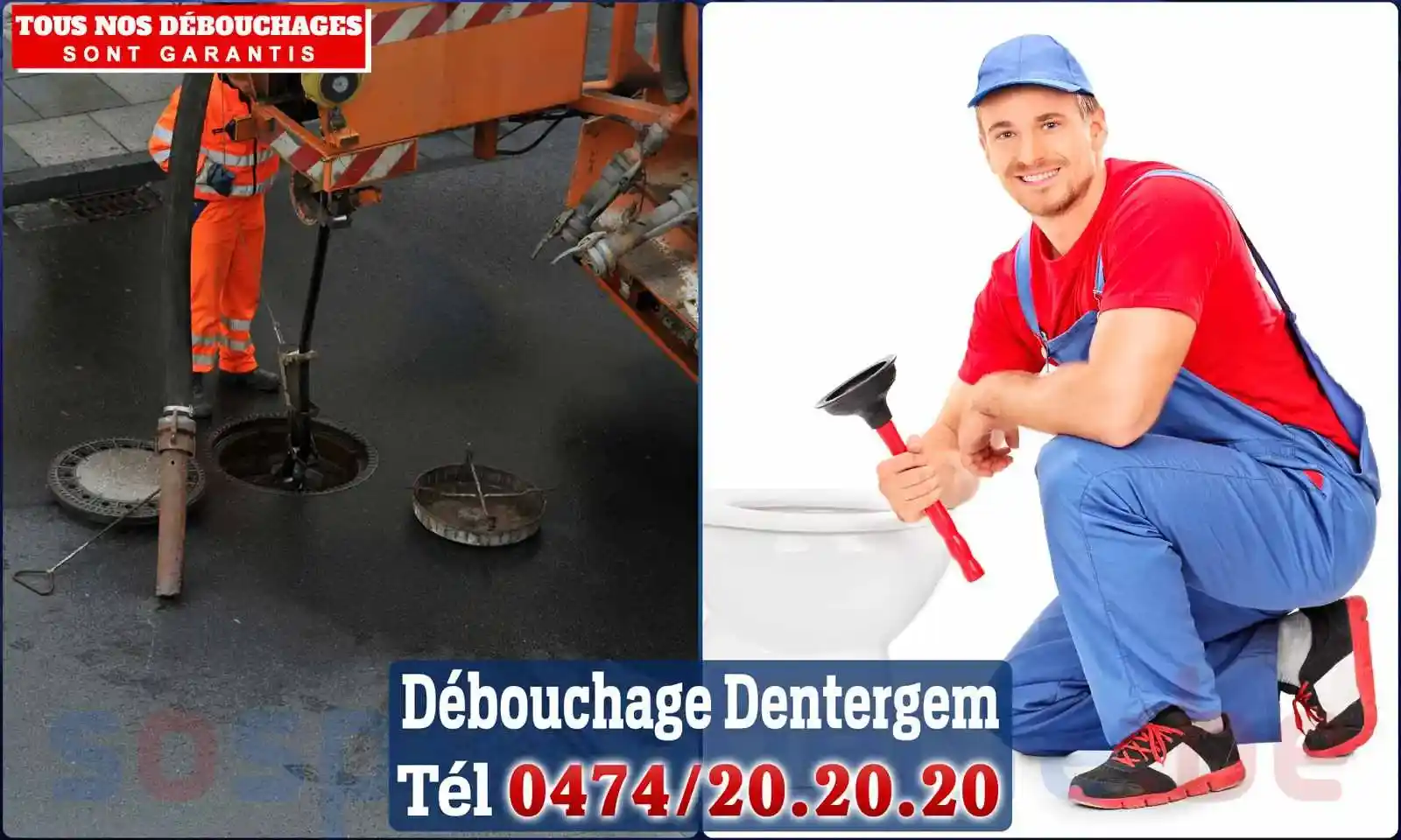 Débouchage canalisation Dentergem - SOS Plomberie