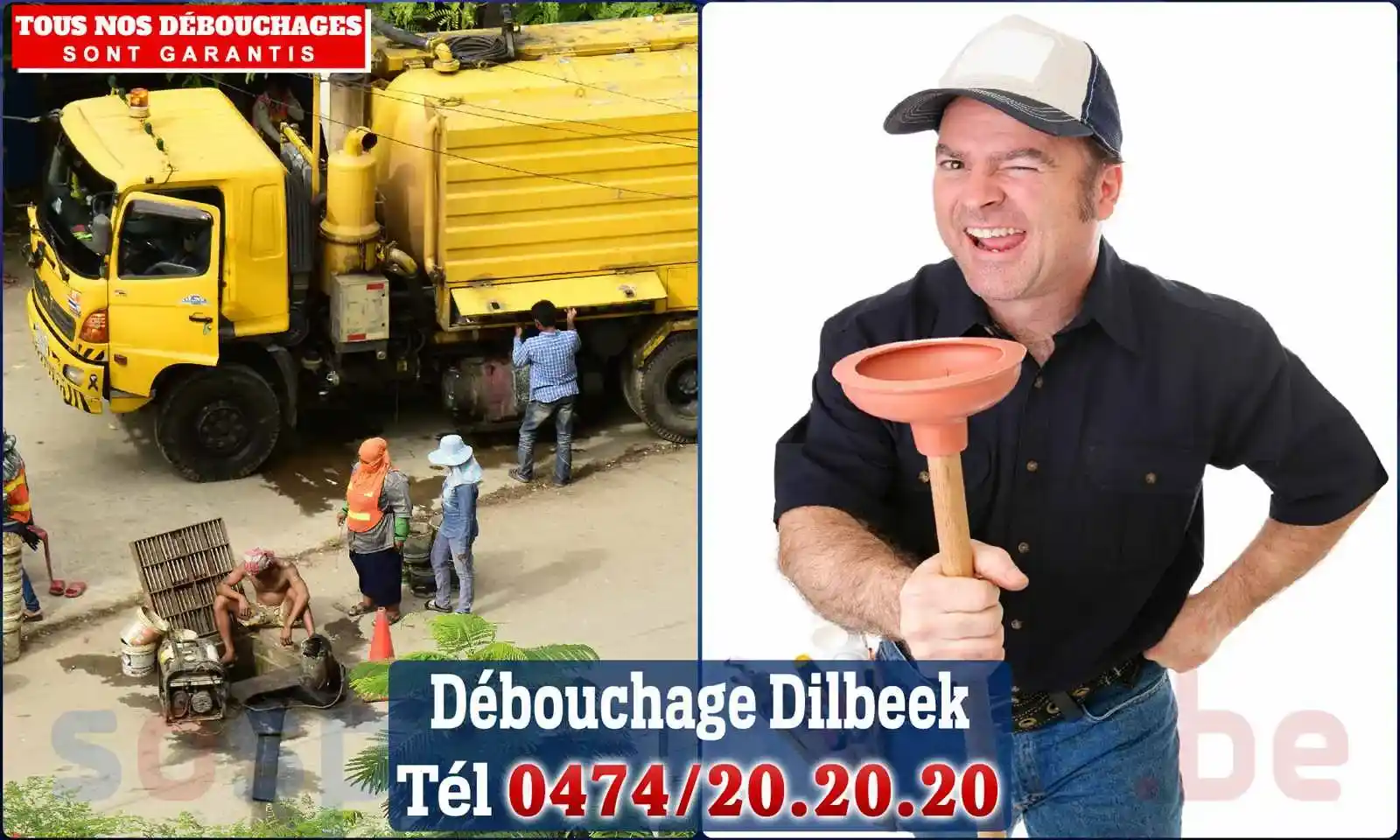 Débouchage canalisation Dilbeek - SOS Plomberie