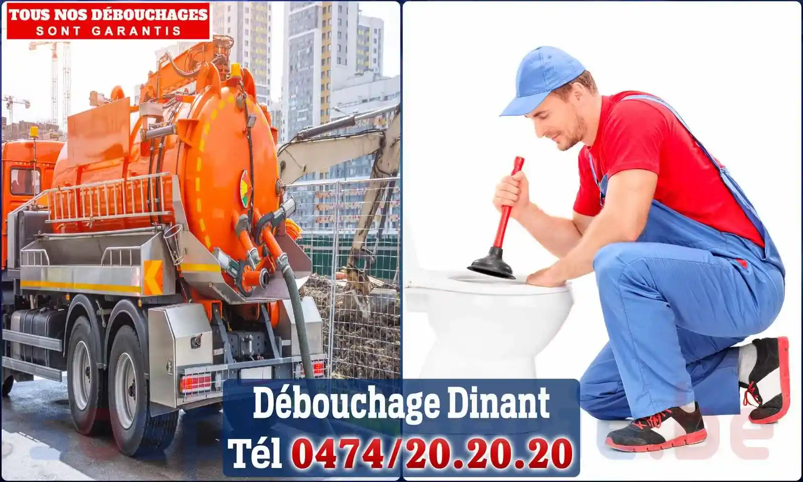 Débouchage canalisation Dinant - SOS Plomberie