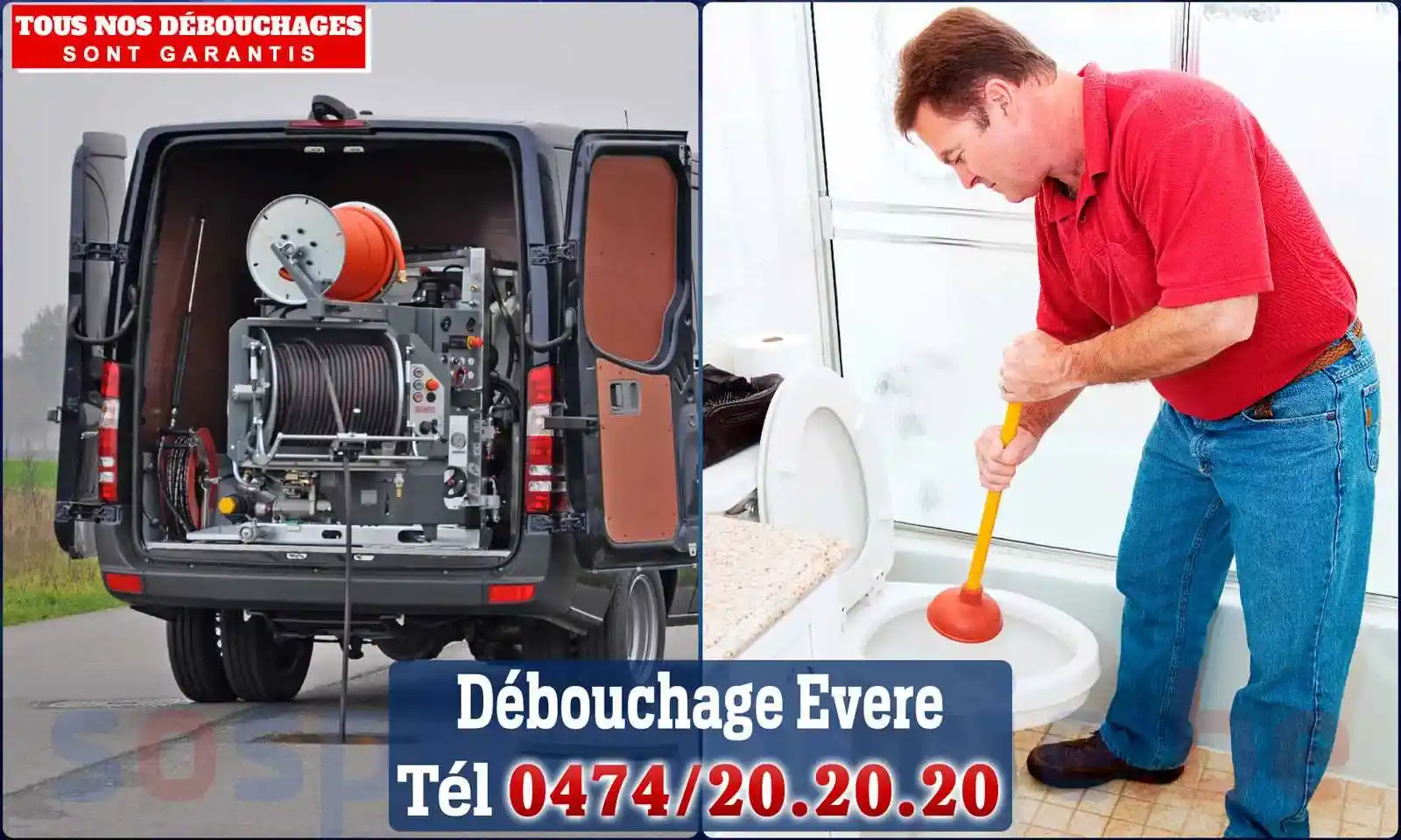 Débouchage canalisation Evere - SOS Plomberie