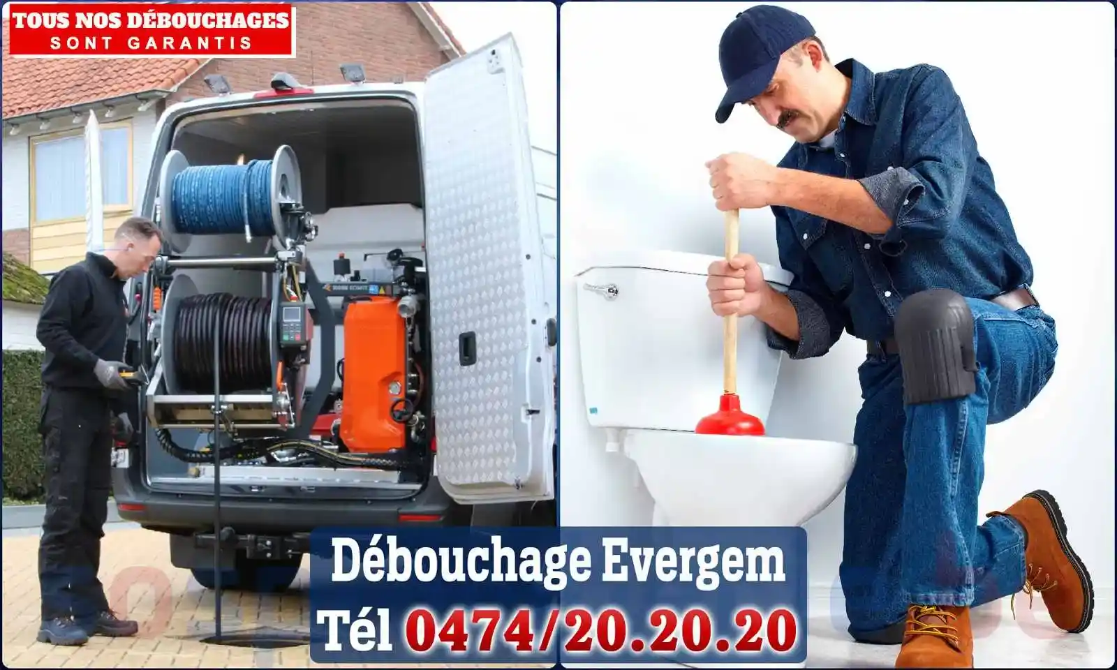 Débouchage canalisation Evergem - SOS Plomberie