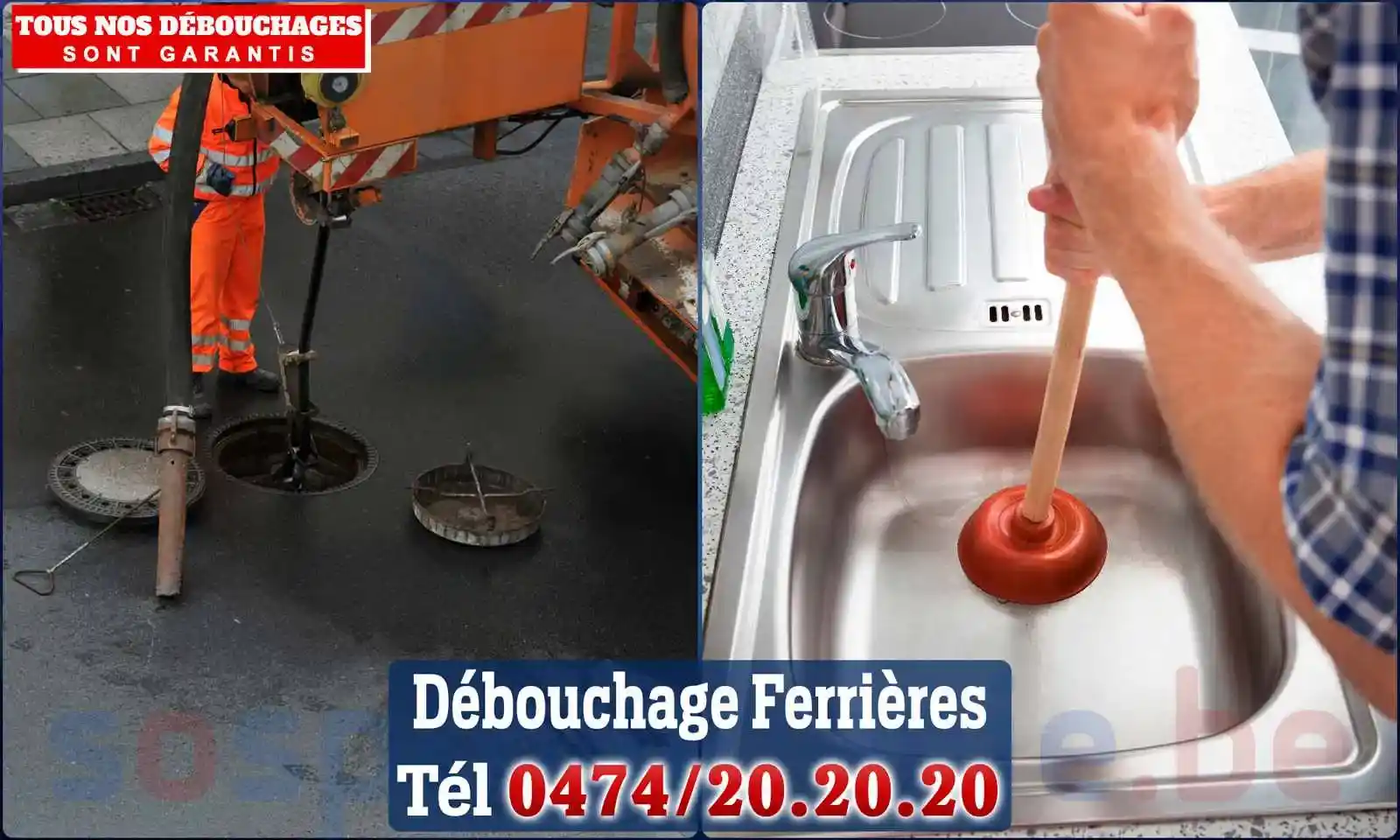 Débouchage canalisation Ferrières - SOS Plomberie