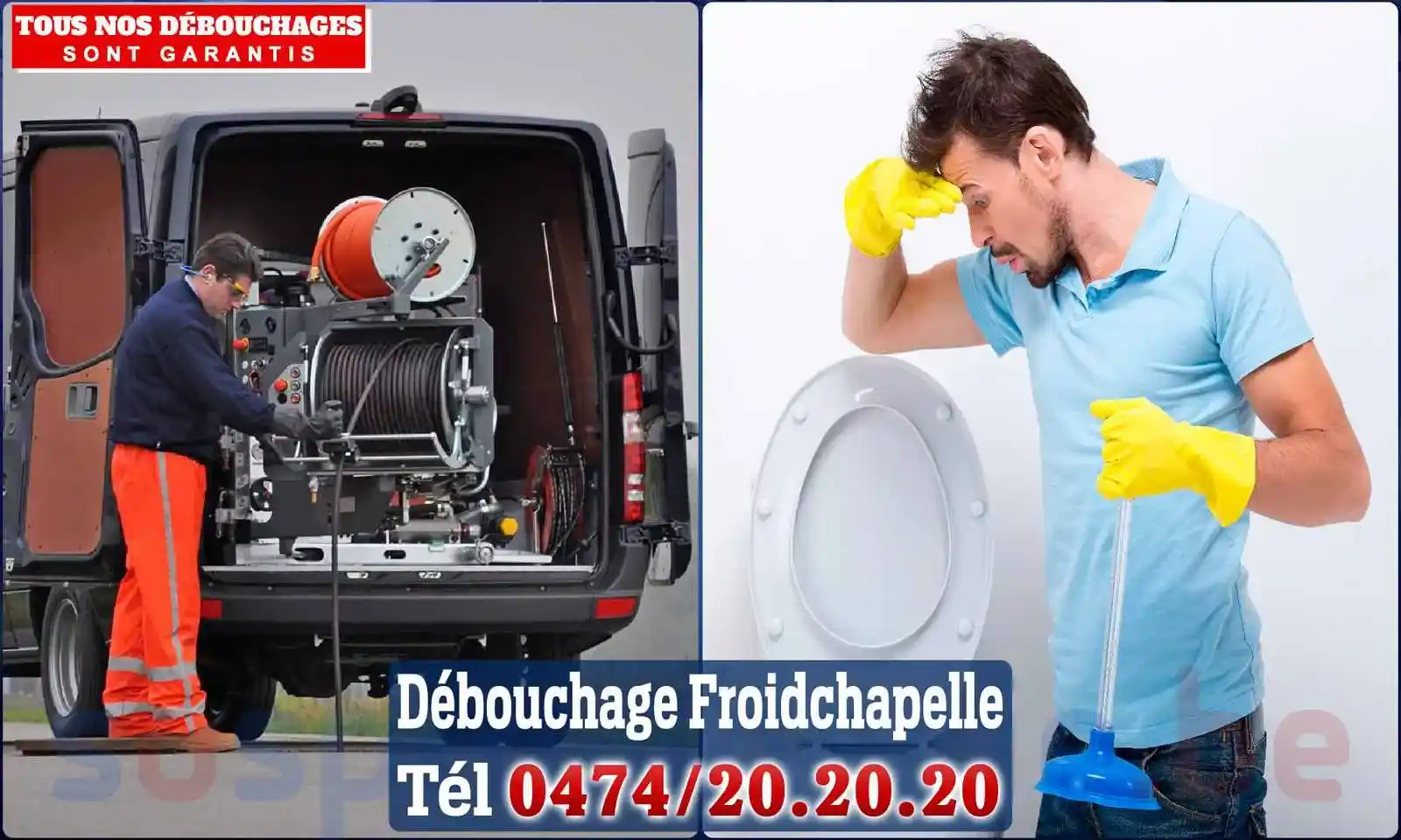 Débouchage canalisation Froidchapelle - SOS Plomberie