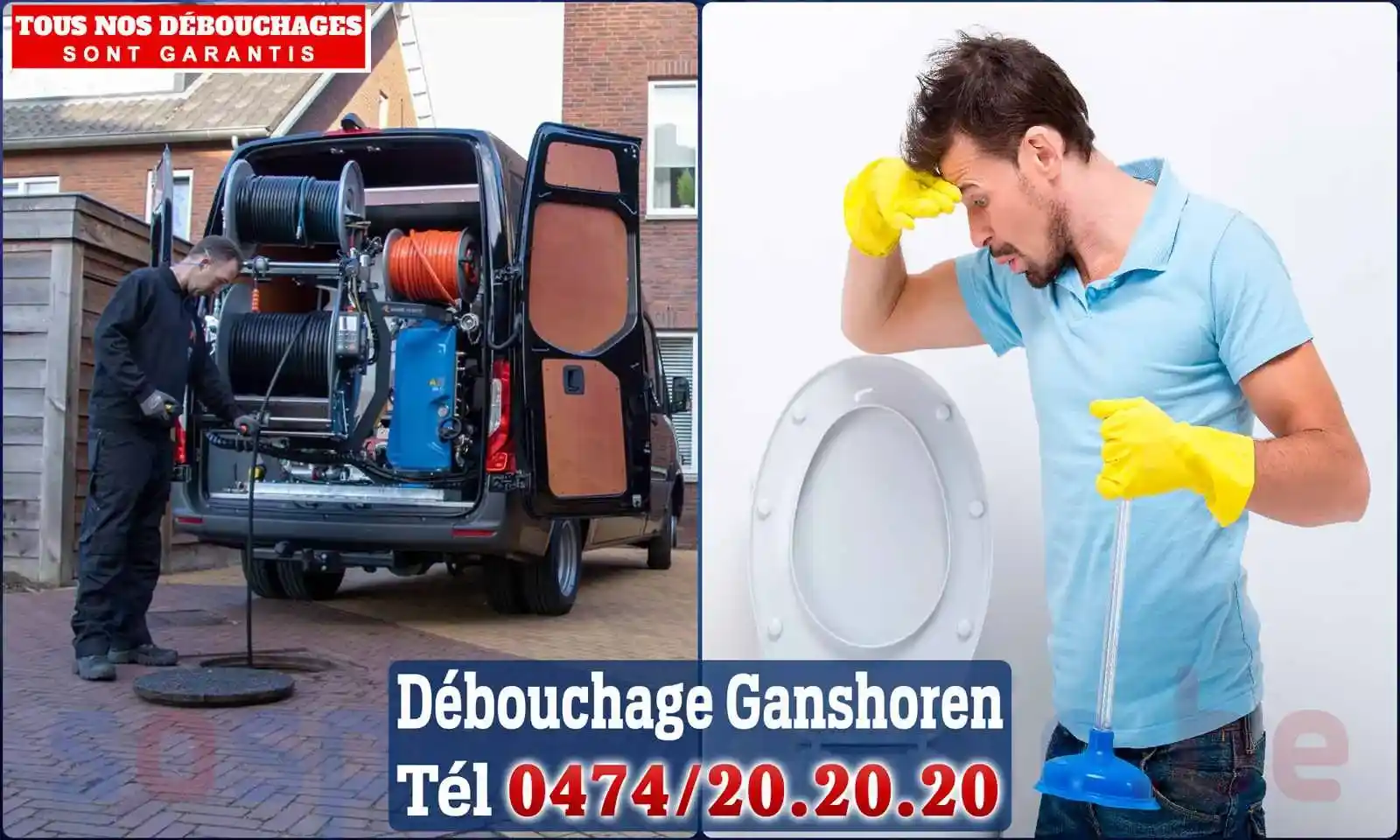 Débouchage canalisation Ganshoren - SOS Plomberie