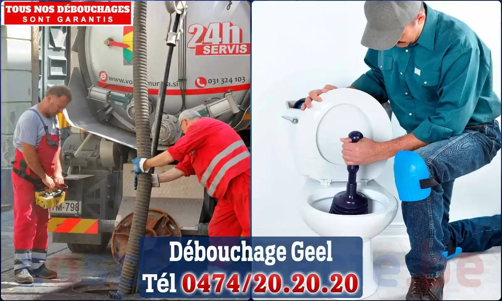 Débouchage canalisation Geel - SOS Plomberie