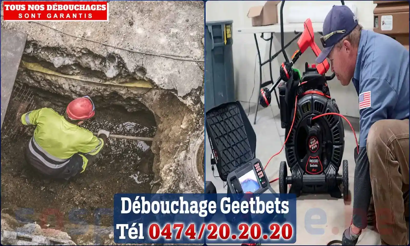 Débouchage canalisation Geetbets - SOS Plomberie