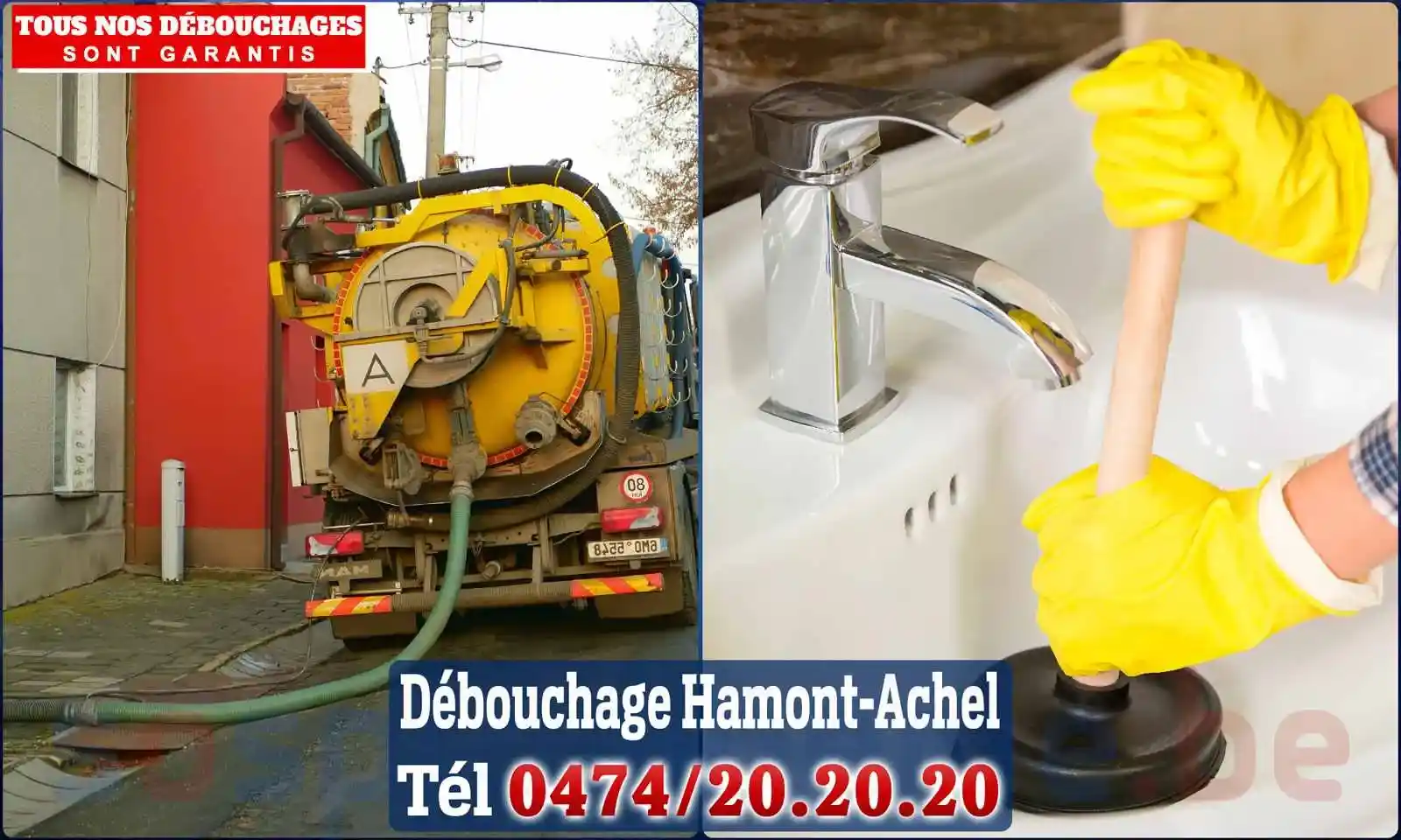 Débouchage canalisation Hamont Achel - SOS Plomberie