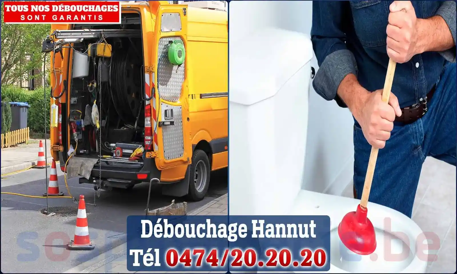 Débouchage canalisation Hannut - SOS Plomberie