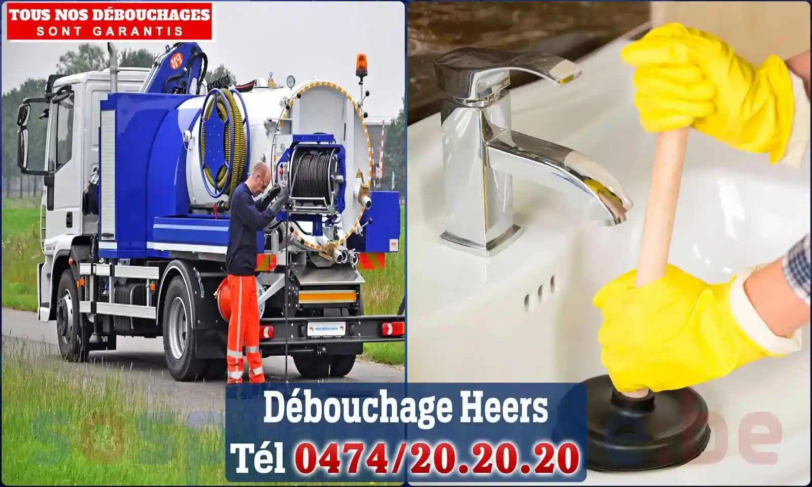 Débouchage canalisation Heers - SOS Plomberie