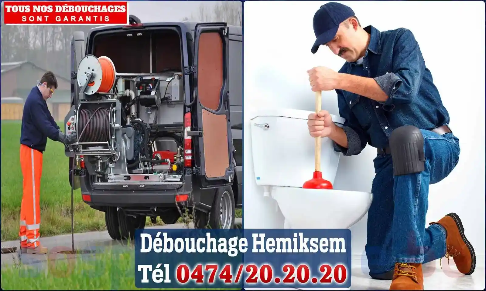 Débouchage canalisation Hemiksem - SOS Plomberie