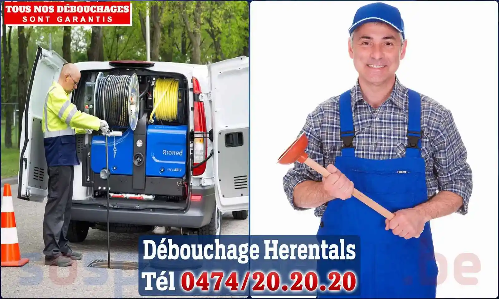 Débouchage canalisation Herentals - SOS Plomberie