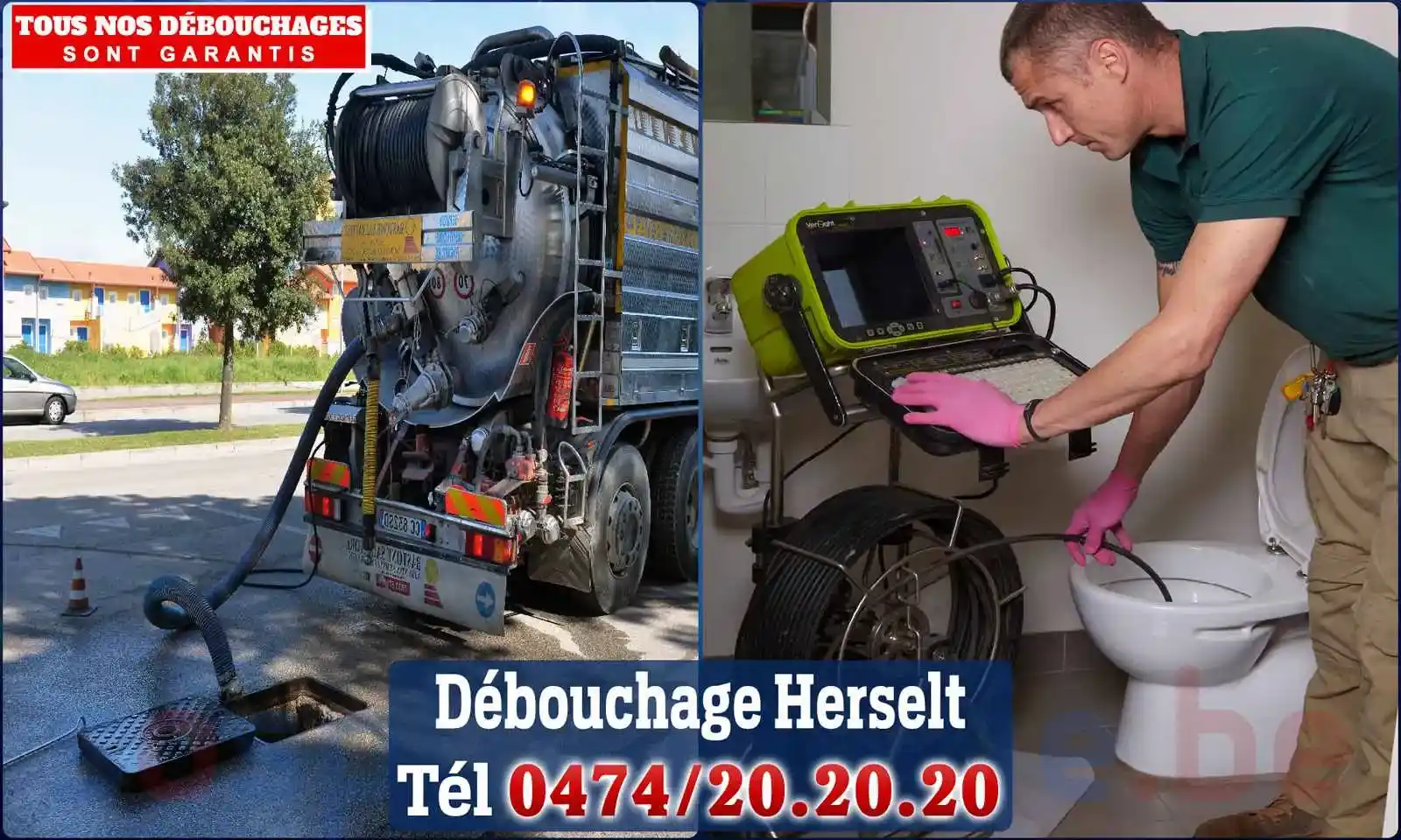 Débouchage canalisation Herselt - SOS Plomberie