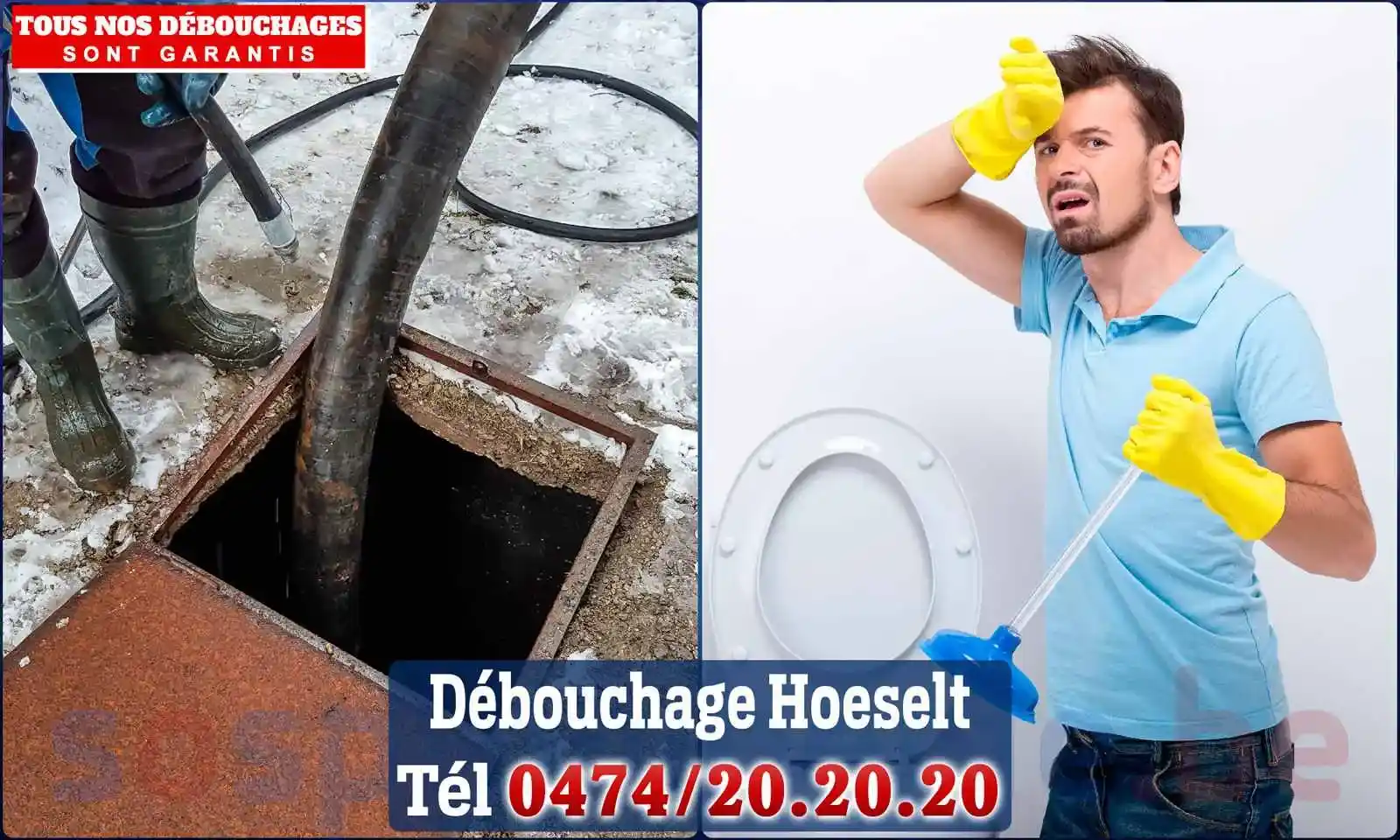Débouchage canalisation Hoeselt - SOS Plomberie